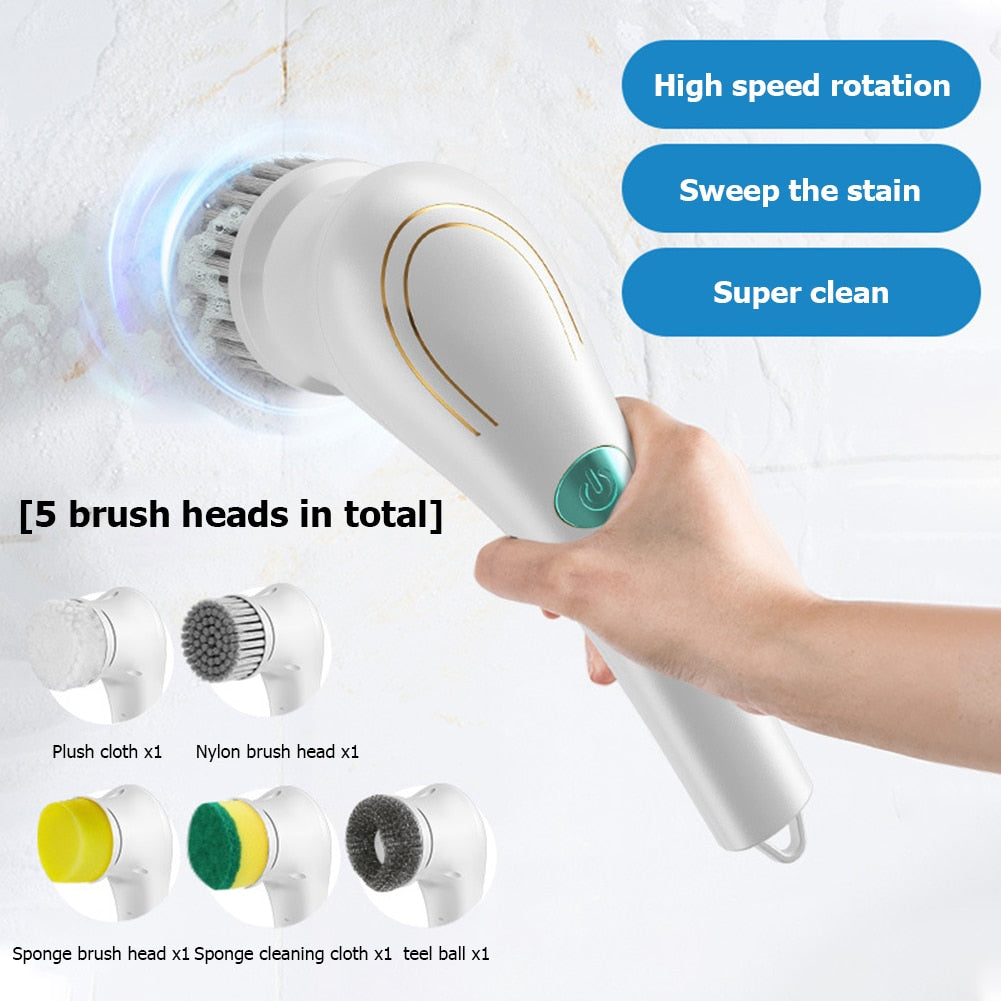 5-in-1 Multifunctional Electric Cleaning Brush